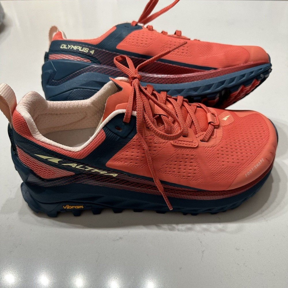 Altra Olympus 4 Running Shoes Women's Size US 8.5 EU 40 Navy Coral
